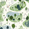 Whispering Grove Wallpaper with Strolling Figures wallpaper for iPhone, iPad & Mac