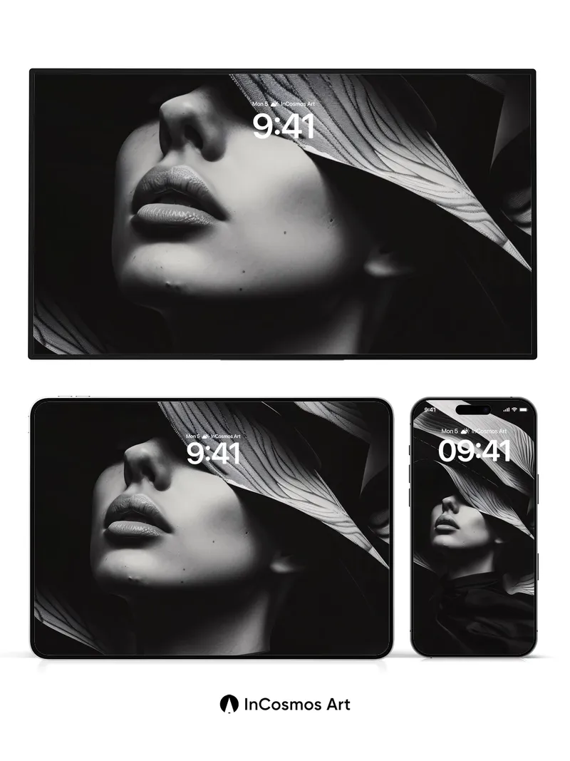 Shadowed Grace Wallpaper with Sculpted Light