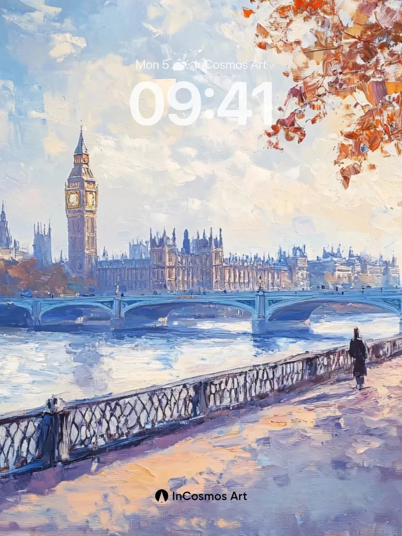 Golden Hour London Wallpaper with Autumn Whispers