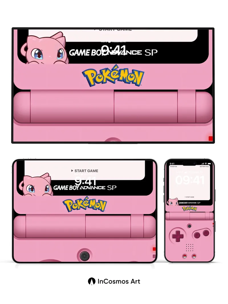 Nostalgic Pixel Glow Wallpaper with Pikachu Peek