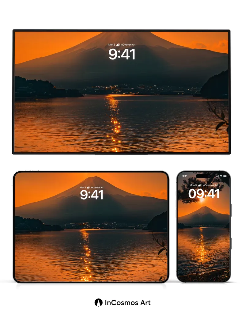 Serenity Peak Wallpaper with Golden Sunbeam