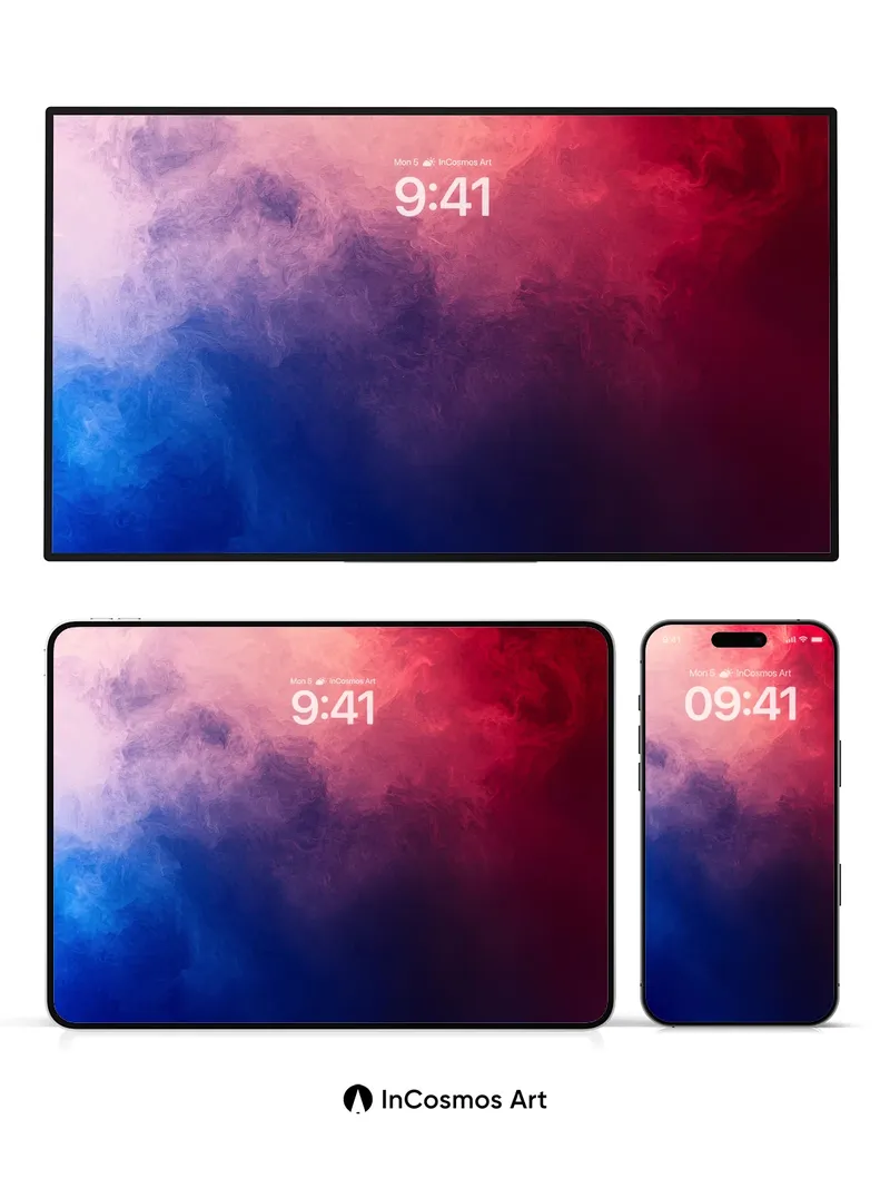 Cosmic Hush Wallpaper with Ethereal Smoke