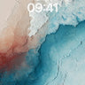 Cerulean Drift Wallpaper with Fossilized Veins wallpaper for iPhone, iPad & Mac