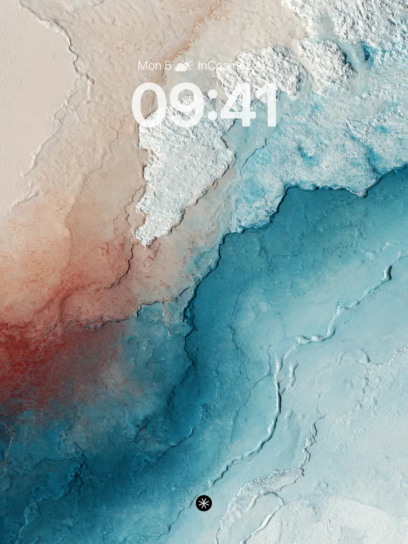 Cerulean Drift Wallpaper with Fossilized Veins wallpaper for iPhone, iPad & Mac
