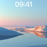Serenity Dune Wallpaper with Mirror Lake wallpaper for iPhone, iPad & Mac