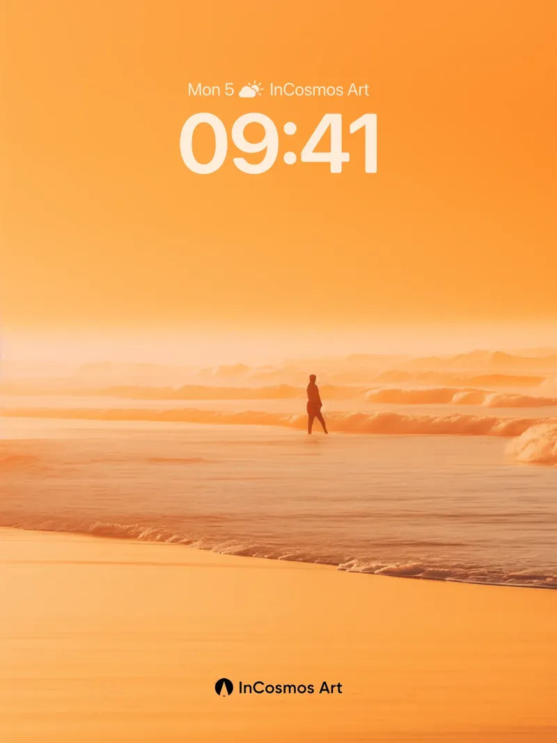 Golden Solitude Wallpaper with Horizon Echo