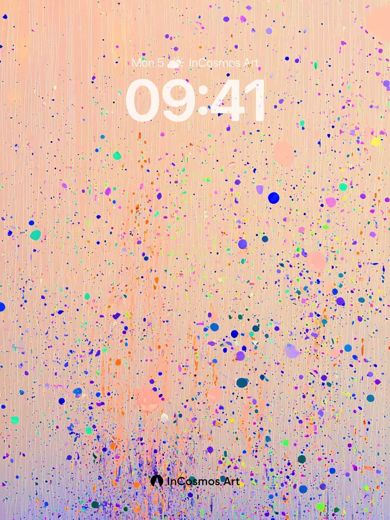Cosmic Confetti Wallpaper with Rainbow Dust