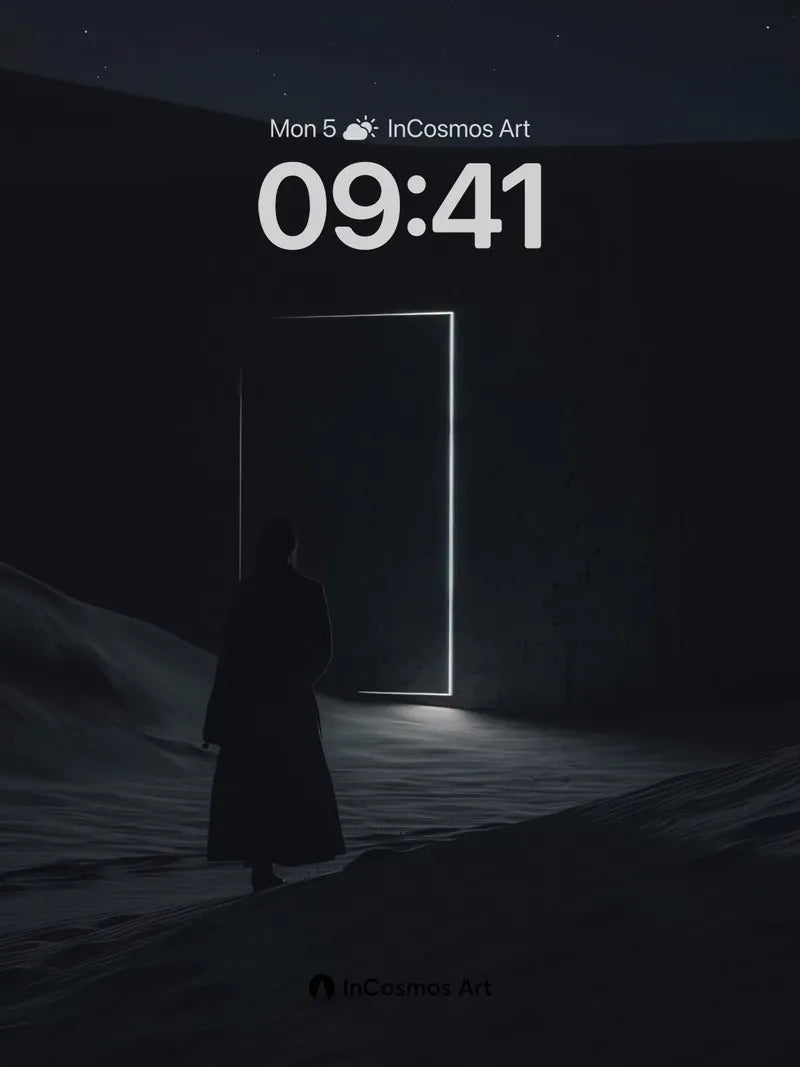 Silent Threshold Wallpaper with Neon Edge