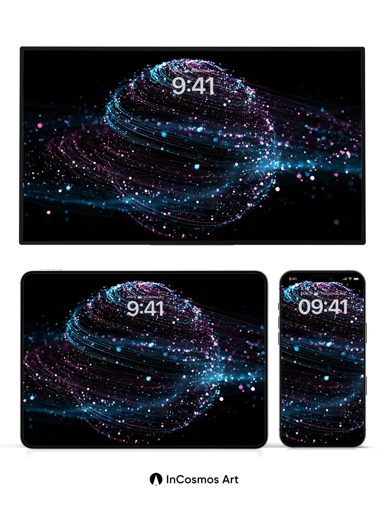 Cosmic Pulse Wallpaper with Nebula Veins