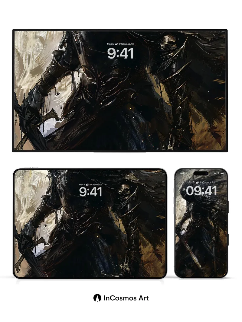 Shadowed Blade Wallpaper with Whispers of Iron