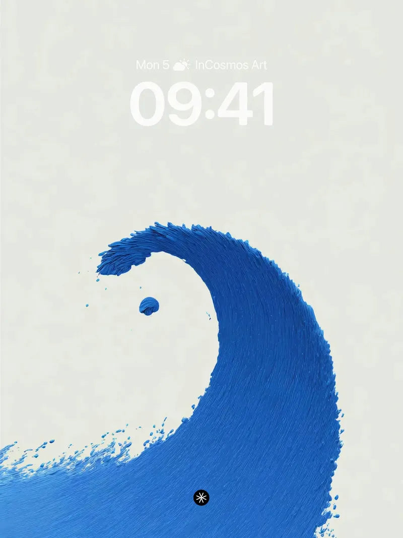 Blue Wave Texture Wallpaper 4K for iPhone Lock Screen wallpaper for iPhone, iPad & Mac