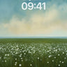 Serenity Field Wallpaper with Dandelion Whispers wallpaper for iPhone, iPad & Mac