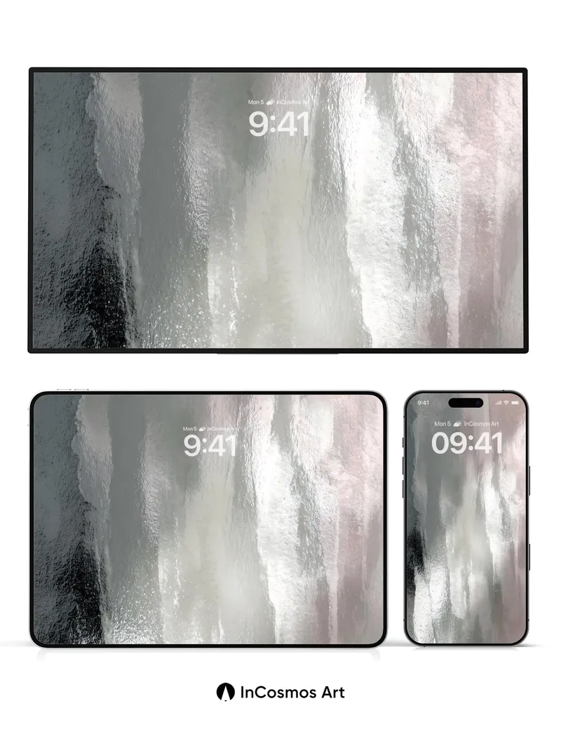 Silken Frost Wallpaper with Ethereal Light Veils