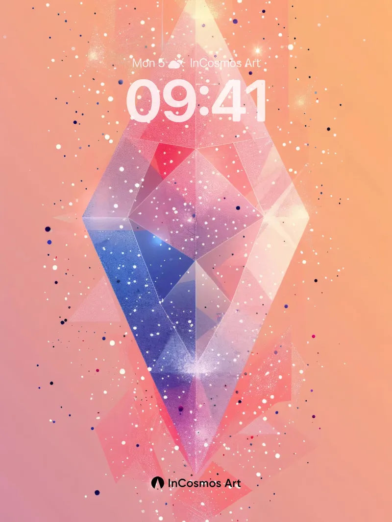 Luminous Prism Wallpaper with Cosmic Dust