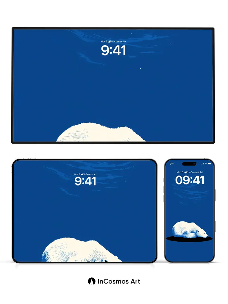 Serenity of Ice Wallpaper with Midnight Depth