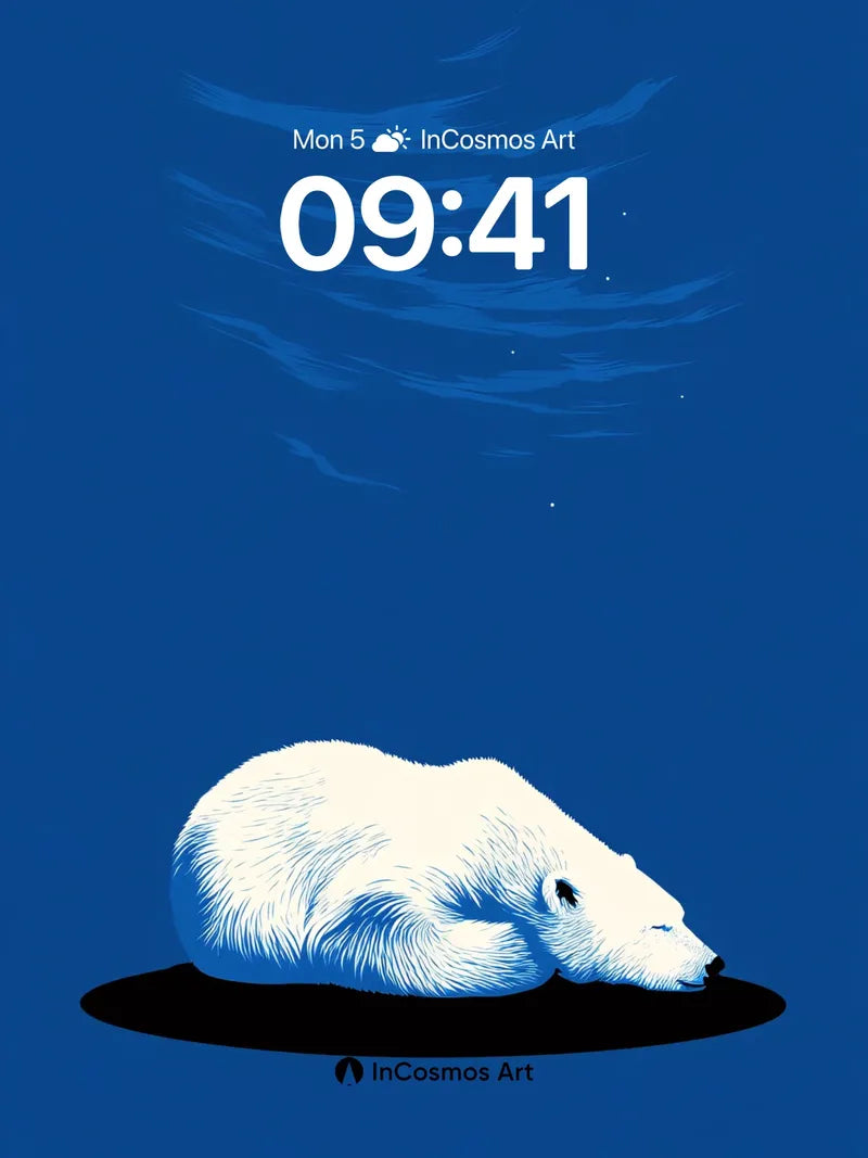 Serenity of Ice Wallpaper with Midnight Depth