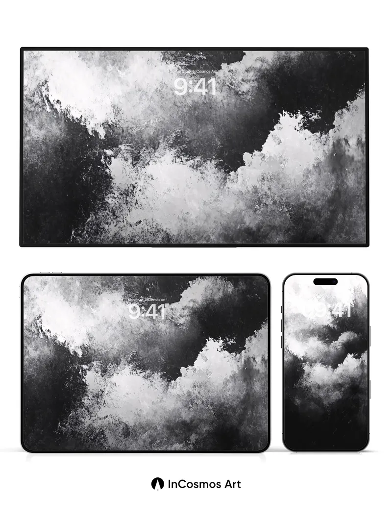 Shadowed Storm Wallpaper with Ethereal Light