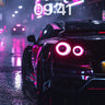 Neon Pulse Wallpaper with Rain-Slicked Reflections wallpaper for iPhone, iPad & Mac