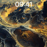 Golden Storm Wallpaper with Fractal Depths wallpaper for iPhone, iPad & Mac