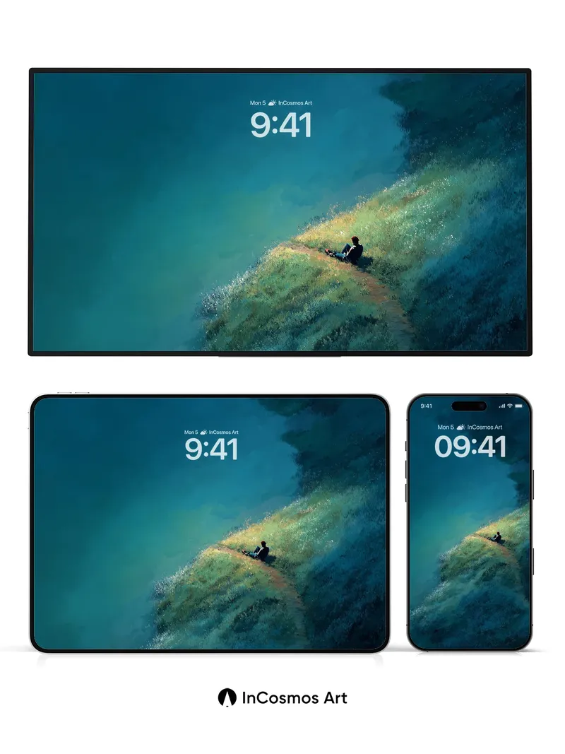 Solitary Path Wallpaper with Ethereal Light