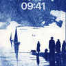 Nocturnal Blue Silence Wallpaper with Sailboat Echoes wallpaper for iPhone, iPad & Mac