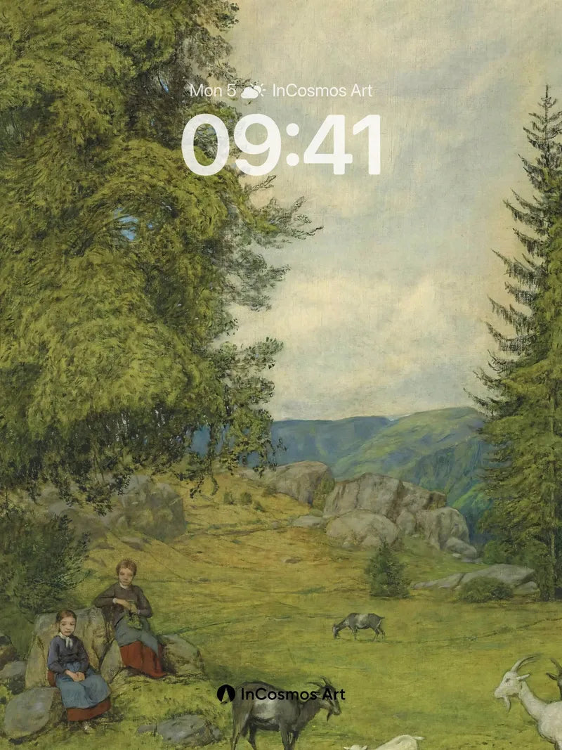 Serenity in the Valley Wallpaper with Mountain Whispers