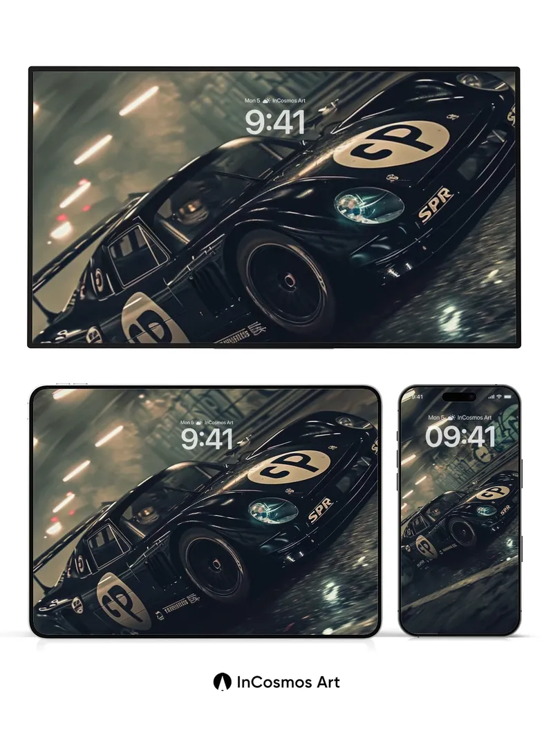 Neon Pulse Wallpaper with Graffiti Echo