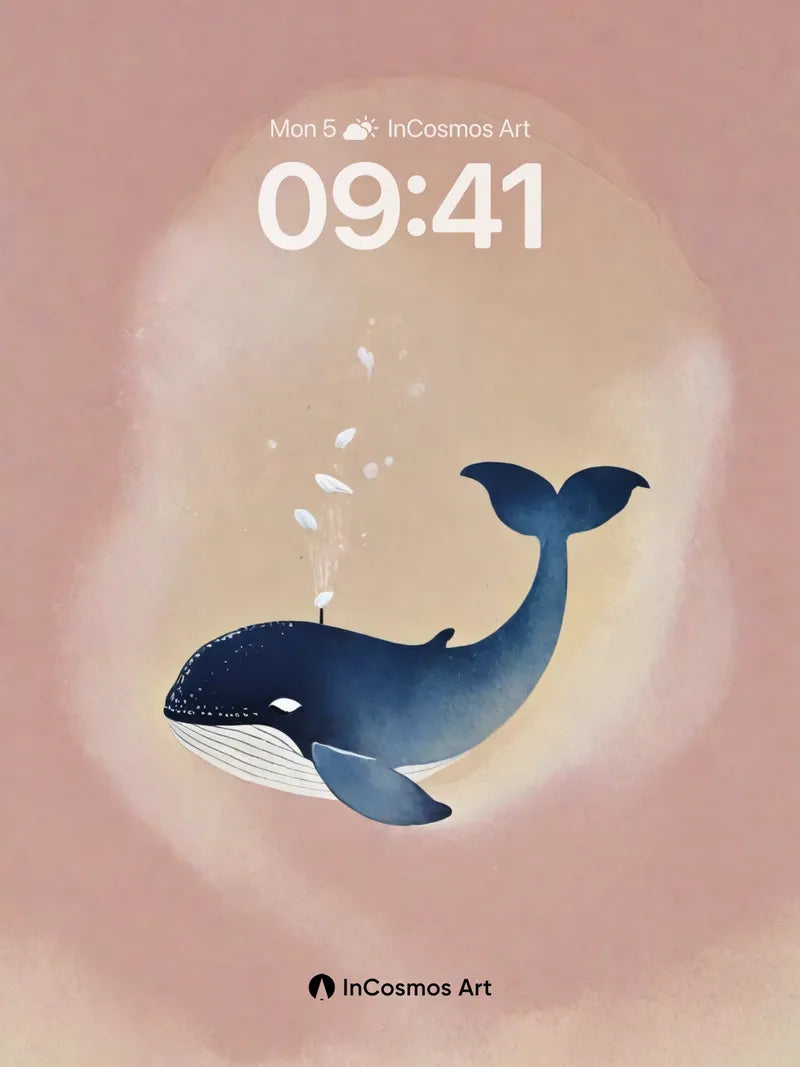 Serenity Whale Wallpaper with Celestial Breath