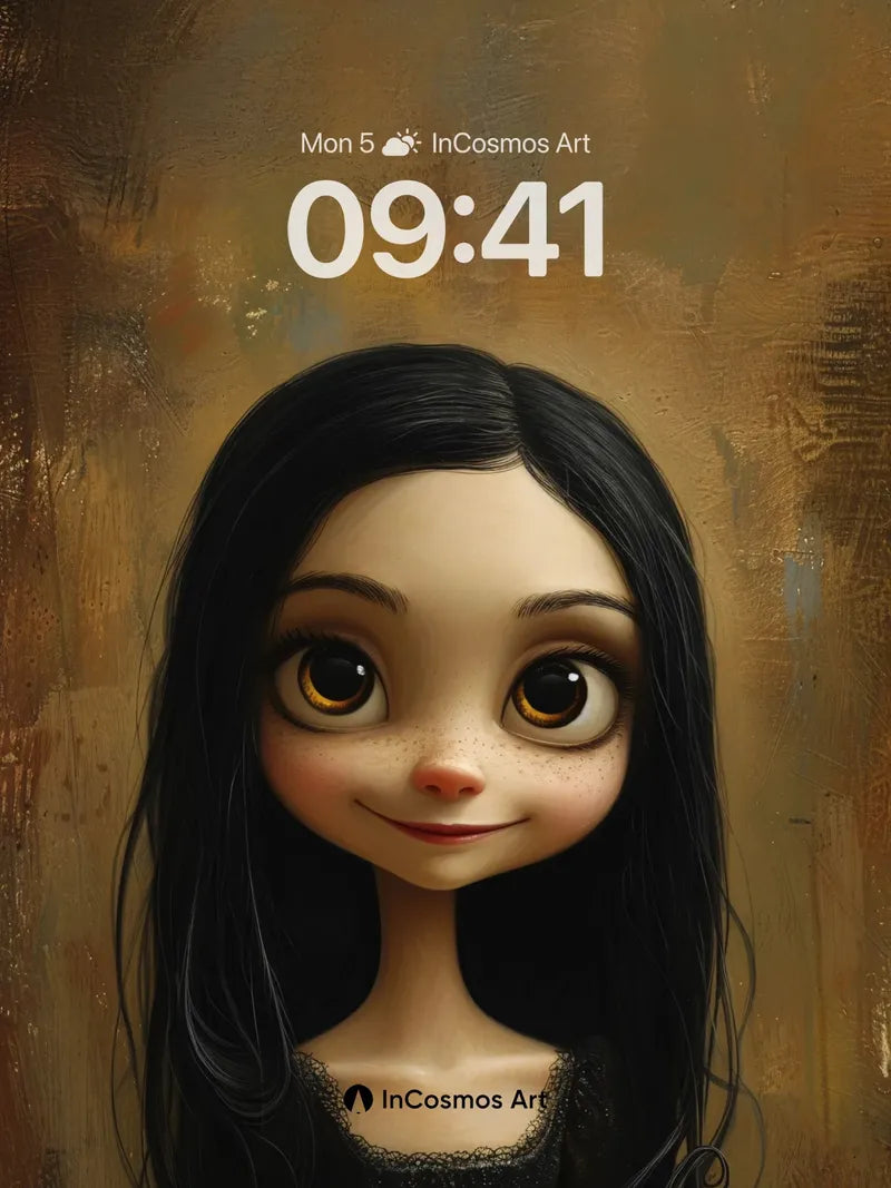 Whispering Eyes Wallpaper with Velvet Shadows wallpaper for iPhone, iPad & Mac