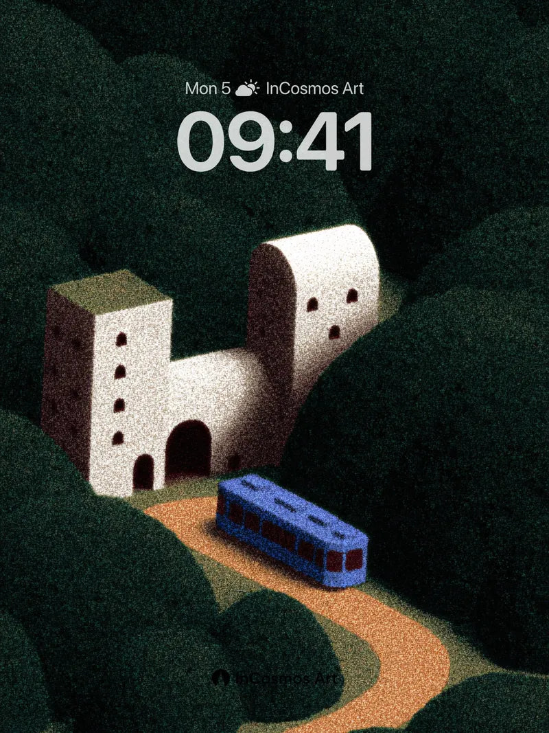 Whispering Stone Wallpaper with Midnight Train