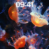 Luminous Drift Wallpaper with Bioluminescent Veils wallpaper for iPhone, iPad & Mac