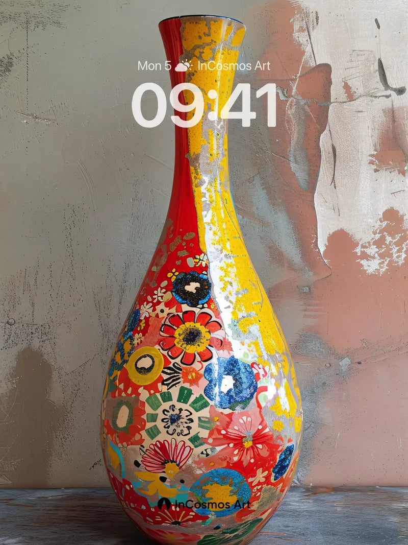 Festive Bloom Wallpaper with Vintage Vase Charm wallpaper for iPhone, iPad & Mac