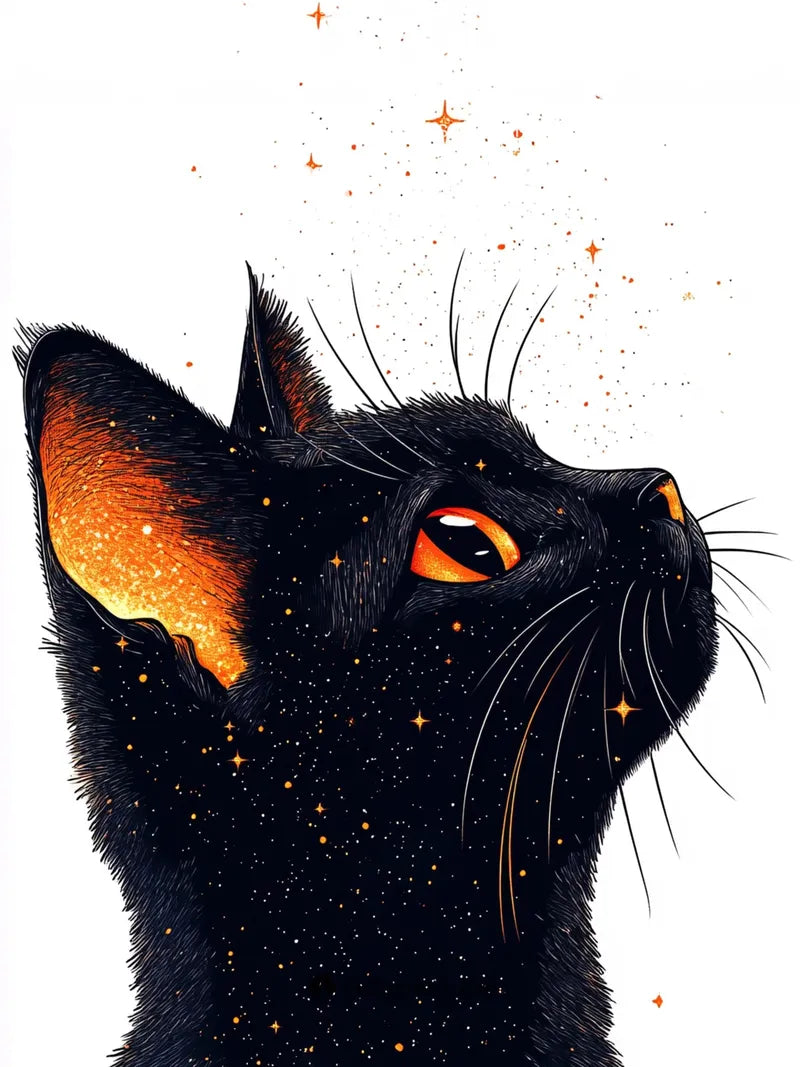 Stellar Whisker Wallpaper with Cosmic Fur