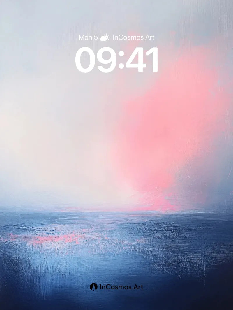 Crimson Horizon Wallpaper with Ethereal Sea