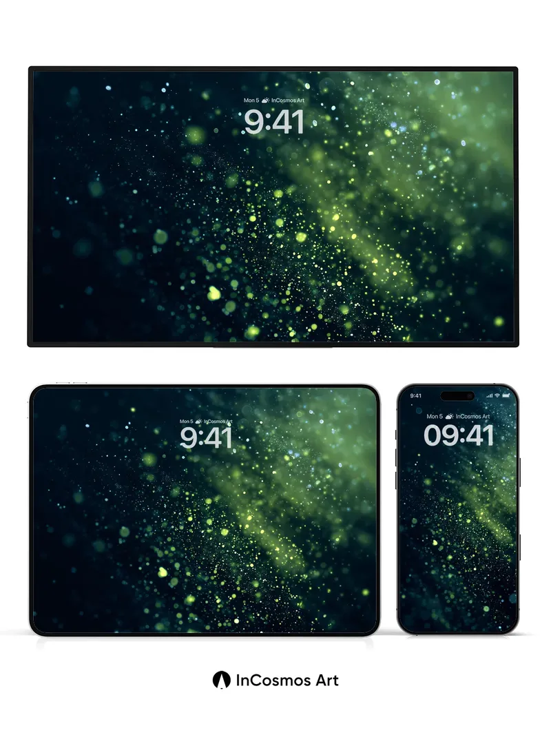 Cosmic Whisper Wallpaper with Luminous Dust