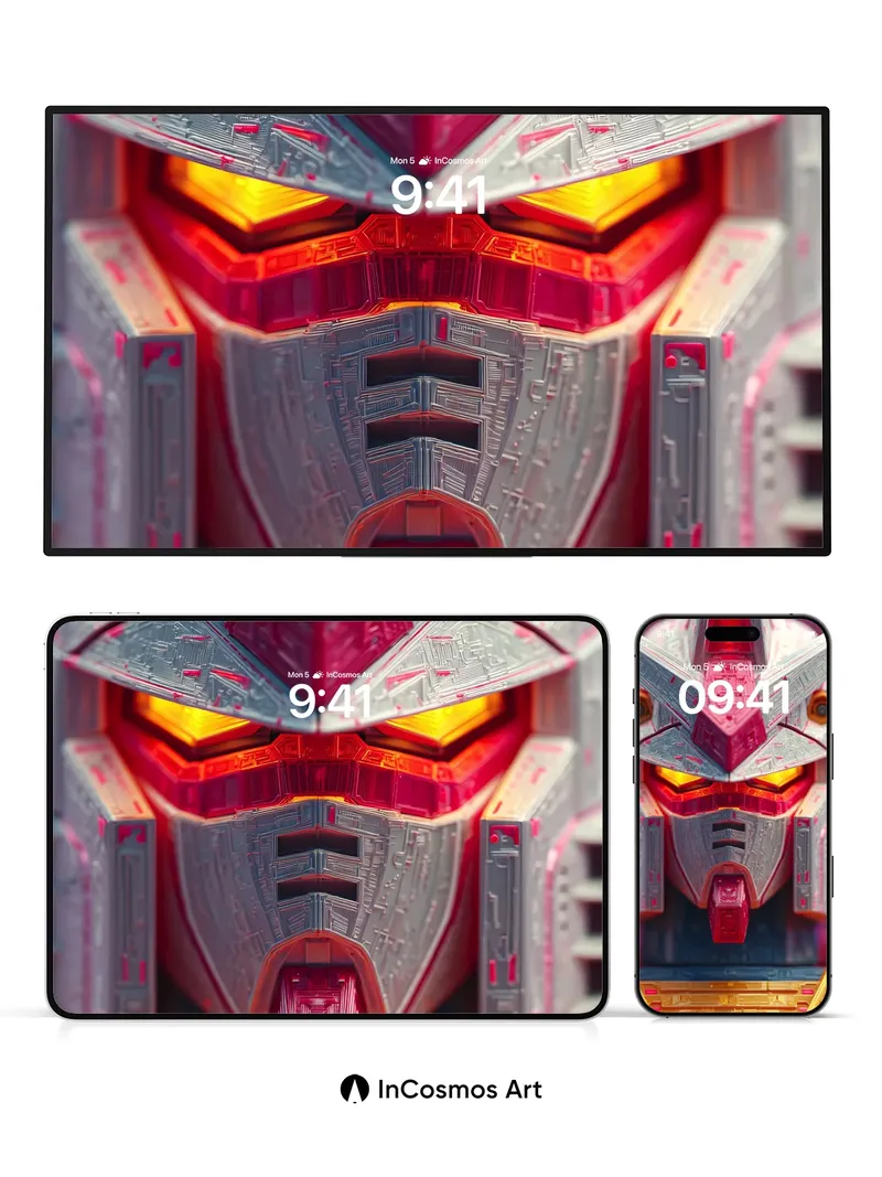 Futuristic Armor Wallpaper with Glowing Circuitry