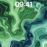 Emerald Current Wallpaper with Living Contours wallpaper for iPhone, iPad & Mac
