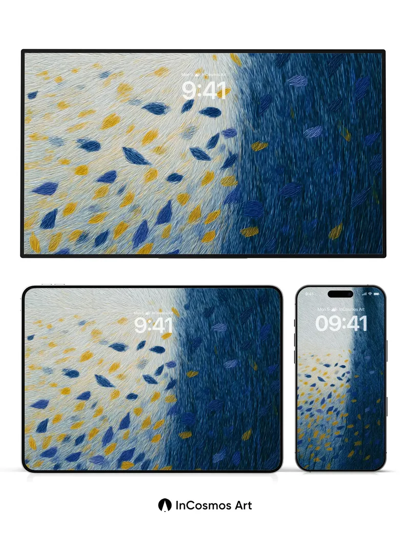 Whispering Leaves Wallpaper with Textured Light