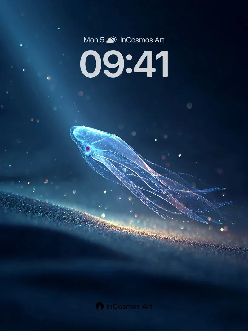 Deep Ocean Phantom Wallpaper in Midnight Haze wallpaper for iPhone, iPad & Mac