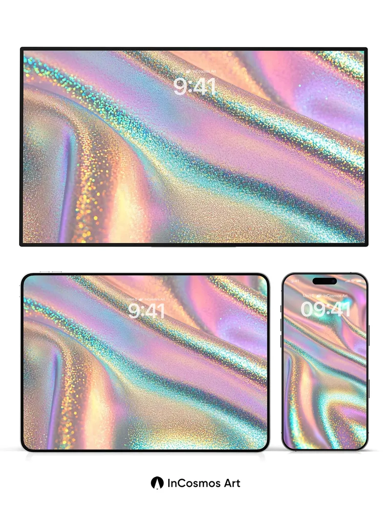 Iridescent Dream Wallpaper with Liquid Light