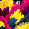 Fiery Wave Wallpaper with Textured Brushstrokes wallpaper for iPhone, iPad & Mac