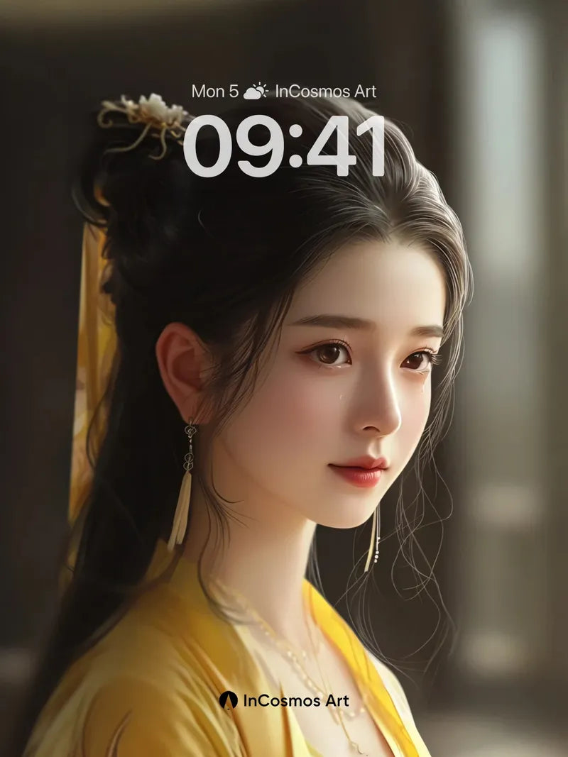 Golden Reverie Wallpaper with Whispering Threads wallpaper for iPhone, iPad & Mac