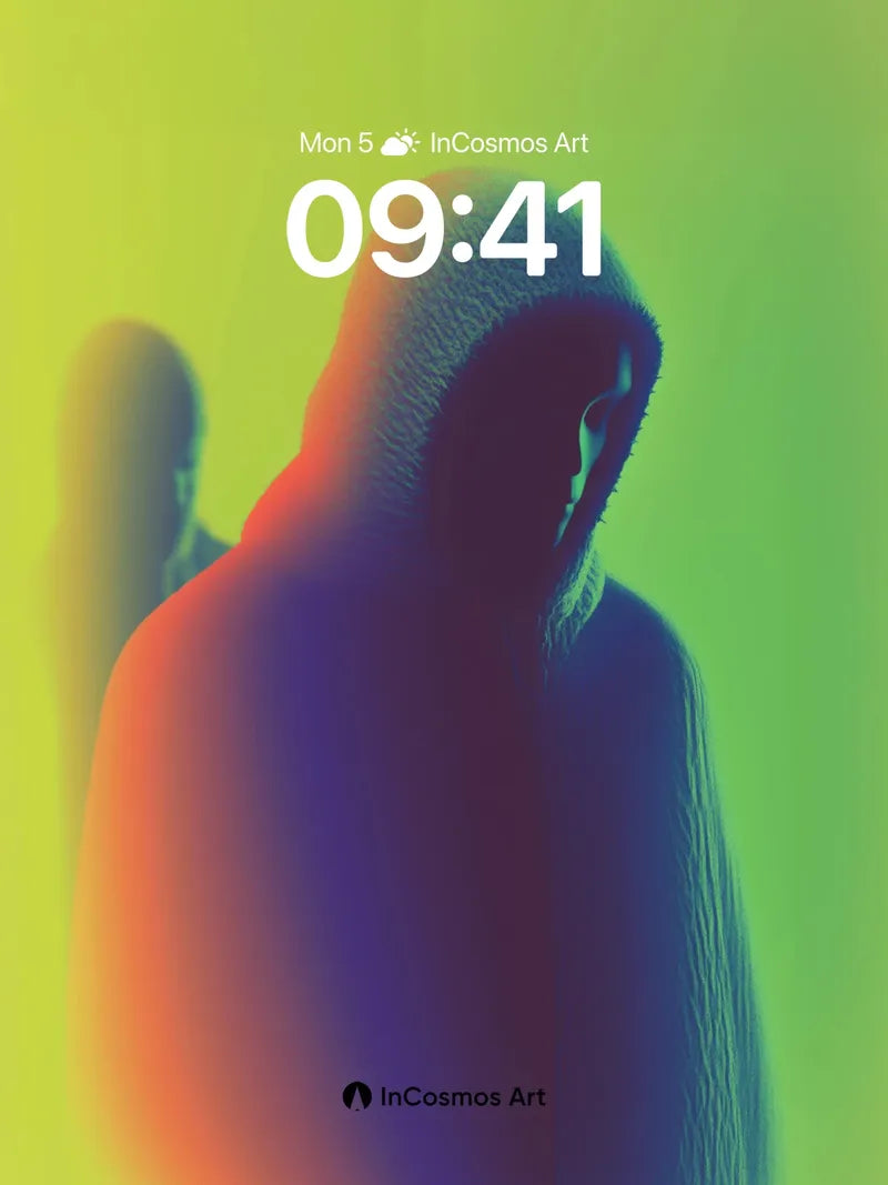 Hooded Silence Wallpaper with Chromatic Veil