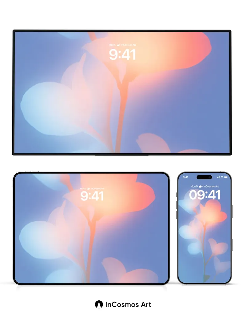 Luminous Bloom Wallpaper with Ethereal Hues