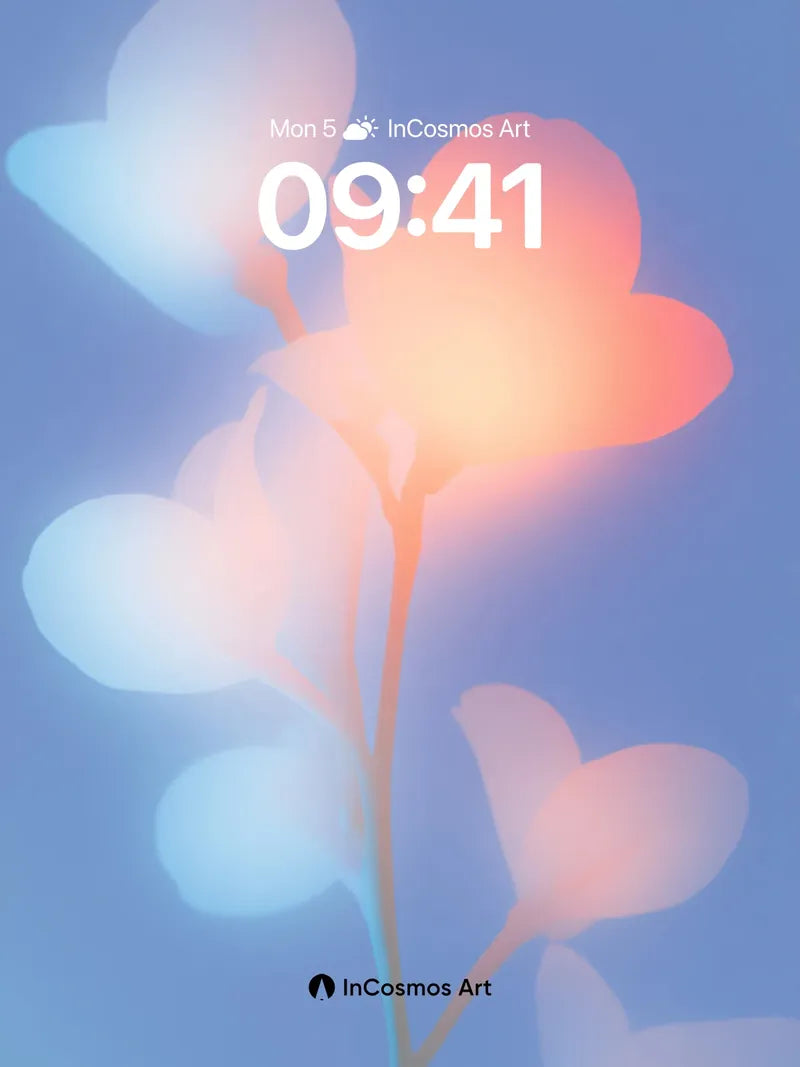 Luminous Bloom Wallpaper with Ethereal Hues
