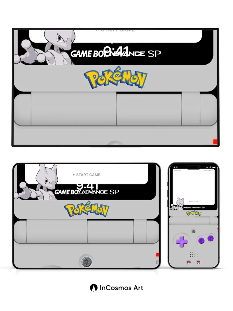 Nostalgic Pixel Wallpaper with Ghostly Pokémon