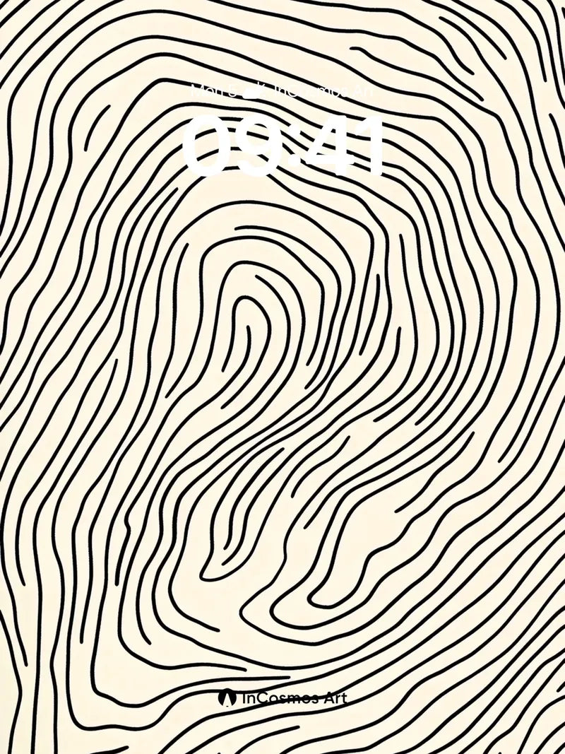 Whispering Contour Wallpaper with Swirling Lines