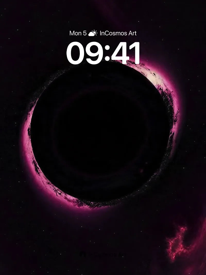 Void Whisper Wallpaper with Cosmic Halo