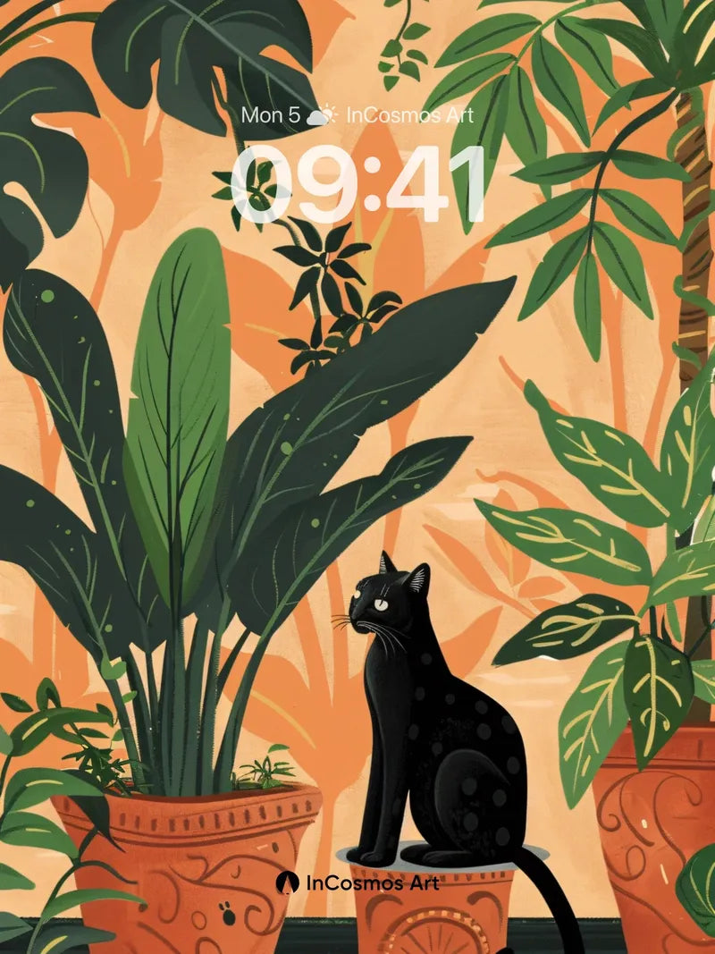 Midnight Jungle Wallpaper with Potted Whispers