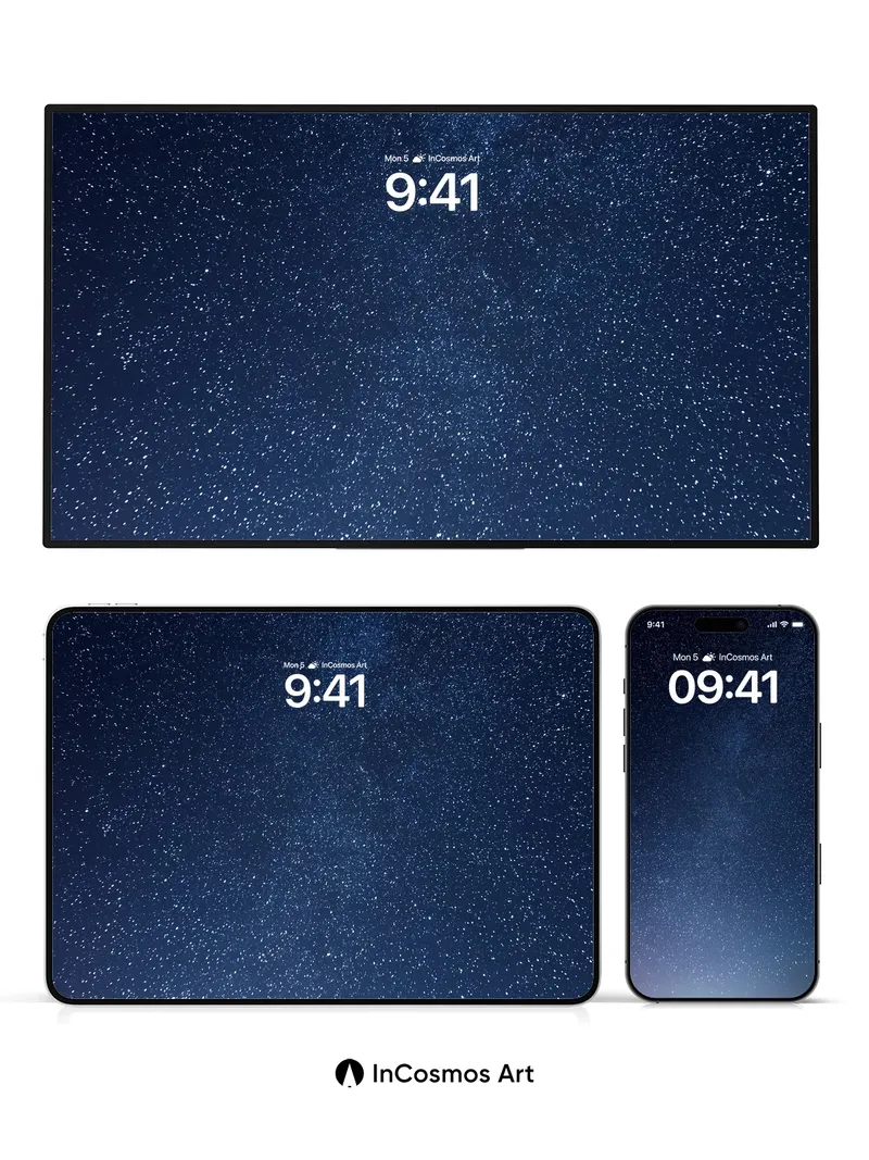 Stellar Hush Wallpaper with Milky Veil